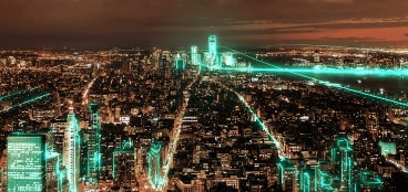Cityscape with futuristic lighting Cityscape with futuristic lighting