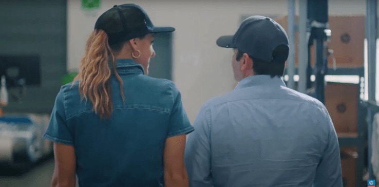 Two people wearing hats Two people wearing hats