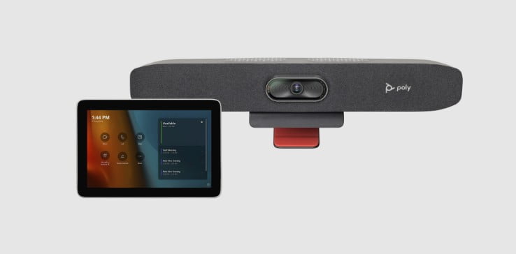 Poly Studio R30 video conferencing camera and touchscreen controller kit for small meeting rooms Poly Studio R30 video conferencing camera and touchscreen controller kit for small meeting rooms